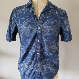 EUC Tucker + Tate Big Boys Travel Map Shirt